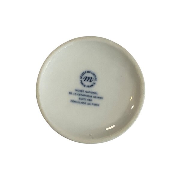 Blue White Porcelain Lidded Jar Sevres National Ceramic Museum Paris France 2.5” - Picture 3 of 6